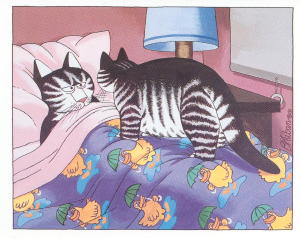 1879 -B. Kliban "cat in bed"