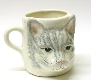 451 -Mug tête de chat en relief