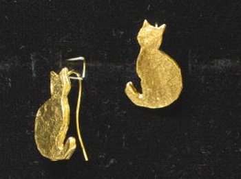 1147 -Boucles d'oreille chat silhouette