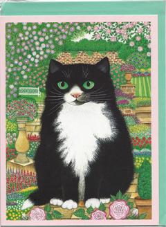 351 -Carte postale double avec son enveloppe