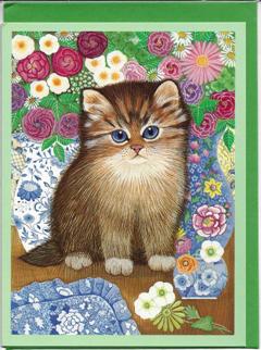 352 -Carte postale double avec son enveloppe